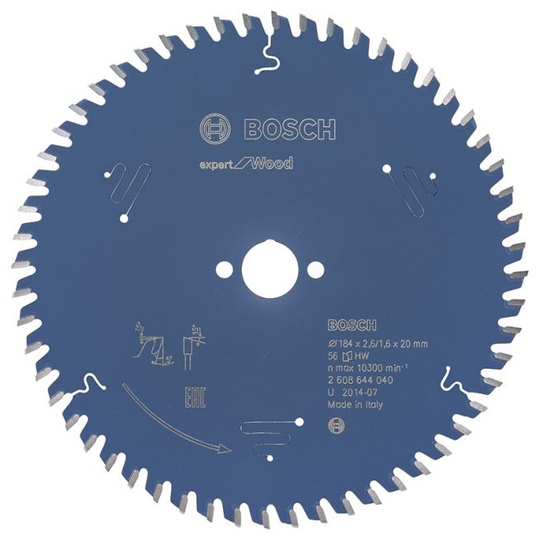 Bosch Rundsavsklinge 184x20x2.6mm 56t Exp Wood - 2608644040