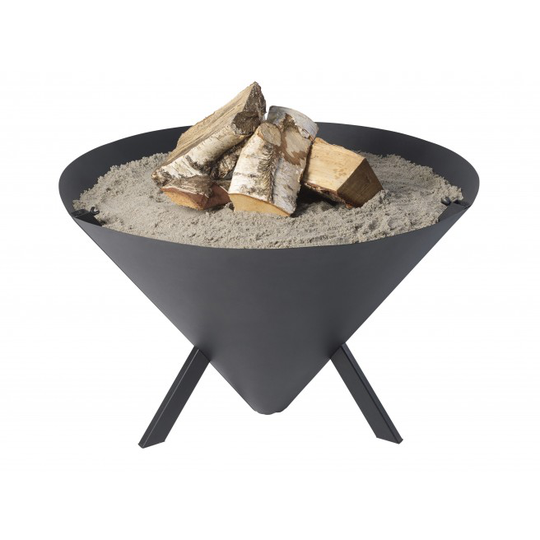 Bonfire CONE Bålfad sort pulverlakering m. sorte ben