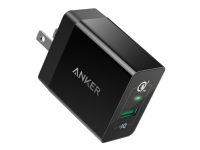 Anker PowerPort+ 1 - Strømforsyningsadapter - 18 Watt - 3 A - IQ, QC 3.0 (USB) - sort
