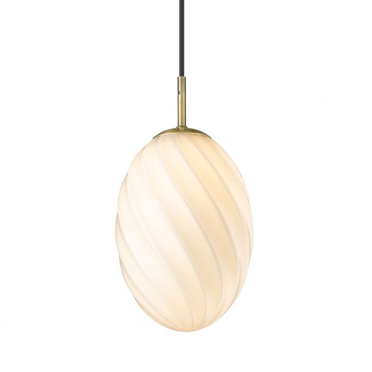Halo Design Twist Pendel Ø15cm. Opal G9 Antik Messing - 739370