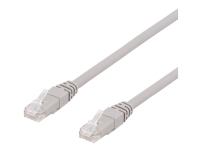 DELTACO TP-62AU - Patchkabel - RJ-45 (han) til RJ-45 (han) - 2 m - UTP - CAT 6a - halogenfri - grå