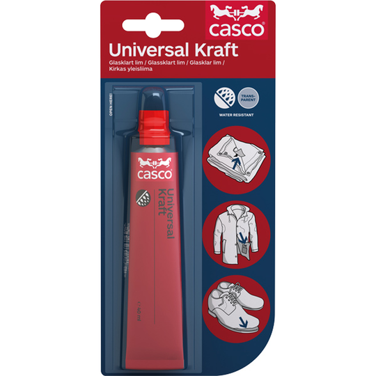 Casco Universal Kraft Glasklart Lim 40ml tube