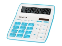 Genie 840 B, Desktop, Skærm, 10 cifre, Display vipning, Batteri/Solar, Blå, Hvid