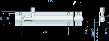 Skudrigel 100mm fork.mess 423189