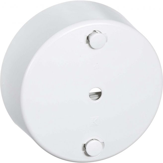 LK Fuga Lampeudtag Clipsroset Ø80 Mm, Med Jord Hvid - 182A10611L