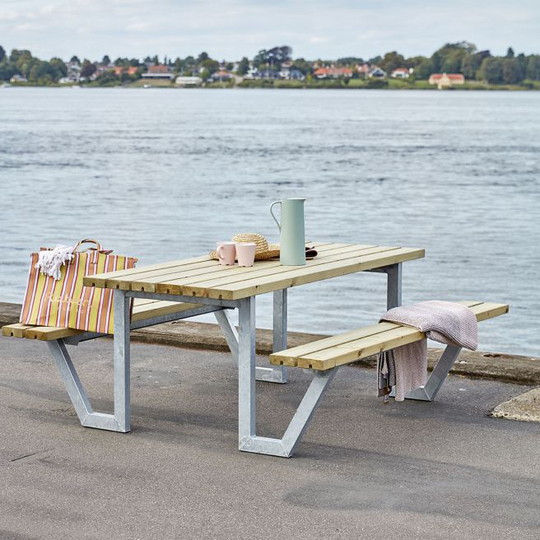 Plus Wega Bord/Bænkesæt - 177 cm - Trykimprægneret