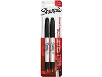 Sharpie 1985878, Sort, Sort, Hvid, Ultrafin, 650 m, Stof, Glas, Papir, Plast, Træ, 2 stk