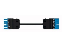 Mellemkabel 1M PVC Eca Hunstik - hanstik, blå