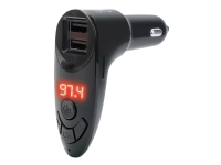 Manhattan - Bluetooth trådløs audiomodtager/håndfri/FM-sender/oplader - sort