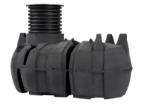 Bundfældn.tank 2,4m3 med pumpe - 5PE. inkl. opf.rør og dæksel. Uponor