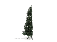 Kunstigt juletræ 180 x 118 cm halv med lys (780-010)