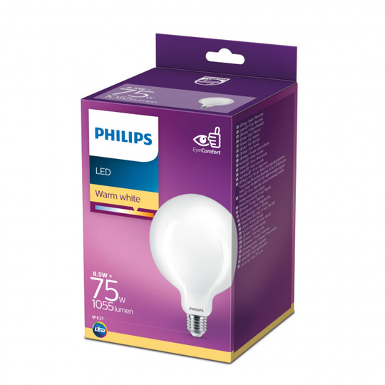 Philips LEDClassic globe 75W E27 varm hvid mat ikke dæmpbar 1-stk - 8718699764753