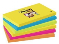 Post-it® Super Sticky Notes Carnival Collection, 6 blokke, 76 mm x 127 mm