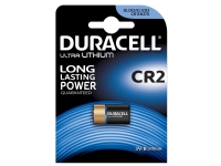 Duracell Battery Ultra CR2 - 1 stk. - Cylindrisk, -20 - 54 °C, CR2, Lithium, Sort