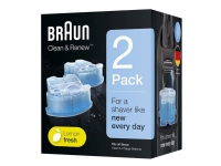Braun CCR2 Syncro System Clean & Charge 2 Refills - Rengører til barberhoved - til shaver - for Braun Flex Integral +