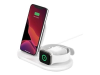 Belkin BOOST CHARGE - Trådløs opladningsstander - 7.5 Watt - hvid - for Apple AirPods AirPods Pro iPhone 11, 12, 7, 8, SE, X, XR, XS, XS Max Watch