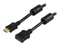 DELTACO HDMI-122 - HDMI-forlængerkabel - HDMI han til HDMI hun - 2 m