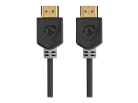 Nedis - Ultra High Speed - HDMI-kabel - HDMI han til HDMI han - 3 m - antracit (sort) - rund, 10K support, 4K120 Hz support, 8K60 Hz support