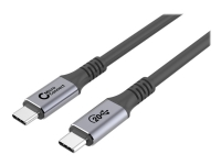 MicroConnect Premium - USB-kabel - USB-C (han) til USB-C (han) - USB 3.2 Gen 2 - 20 V - 5 A - 3 m - USB Power Delivery (100 W), 4K60 Hz support - sor