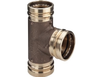 VIEGA SANPRESS XL tee 76,1 mm-3/4 af rødgods, med SC-Contur med indvendig gevind
