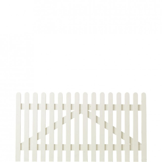 Plus Retro stakit bred havelåge 150x80 cm grundmalet hvid 13743-13