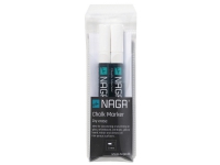 Kridtmarker NAGA, 2 mm, hvid, pakke a 2 stk.