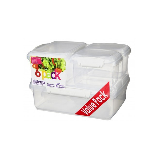 Sistema Opbevaring - 6 dele plastbokse - ass. farver