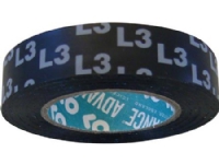 CIMCO PVC tape med 'L3' sort, 15 mm x10 m temperaturområde -18°C til 80°C