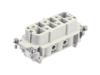 HARTING Han® 6 + jord HSB stik, indsats type 16B hunstik skrueterminal maks 6mm2, 35A 6 polet