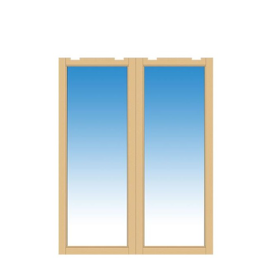 Plus Pavillon D-Skydedør 160x204cm inkl. glas