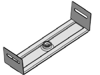 WIBE GROUP Ophæng type U for kabelbakke bredde 100mm El-forzinket stål