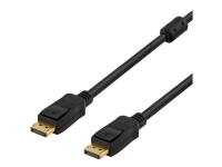 DELTACO - DisplayPort kabel - DisplayPort (han) til DisplayPort (han) - 1 m - formet - sort