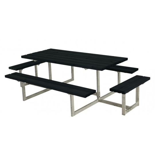 Plus Basic Bord/Bænke-sæt m/2 påbygninger sort 185813-15