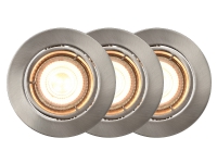 Nordlux Carina Smart Light 3-Kit, Intelligent lysspot, Børstet stål, Nikkel, Bluetooth, GU10, 2200 K, 6500 K