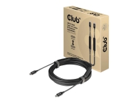 Club 3D CAC-1535 - USB-kabel - USB-C (han) til USB-C (han) - USB 3.2 Gen 2 / DisplayPort 1.4 - 20 V - 3 A - 5 m - aktiv, USB Power Delivery (3A, 60W)