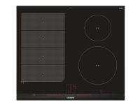 Siemens iQ500 EX675LEC1E - Induktions kogeplade - 4 plader - Niche - bredde: 56 cm - dybde: 49 cm - sort - med rustfrit stål-sidepynt, - med facetter