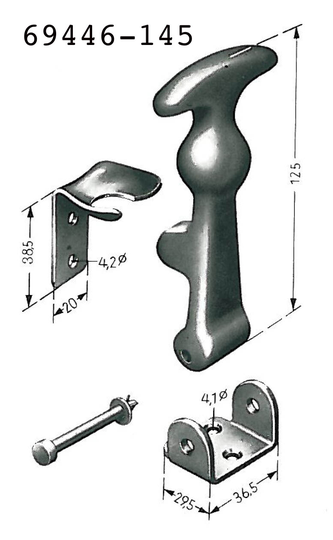 Låsestrop 145x48 mm gummi