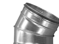 bøj. Ø400 30 gr. - BF-400-30 nippel/nippel falset galvaniseret