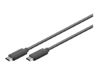 MicroConnect - USB-kabel - USB-C (han) til USB-C (han) - USB 3.2 Gen 2 - 20 V - 5 A - 50 cm - USB Power Delivery (100 W), 4K60 Hz support - sort