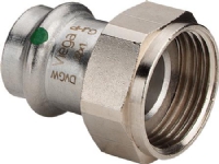 VIEGA Inox forskruning 3/4x15 mm Inox, rustfri stål, muffe/muffe, SC-Contur, kort