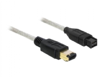 Delock - IEEE 1394 kabel - FireWire 800 (han) til 6-PIN FireWire (han) - 3 m