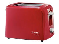 Bosch CompactClass TAT3A014 - Brødrister - 2 skive - 2 Holdere - rød/lysegrå