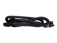 CORSAIR Sleeved (Type 4) - Strømkabel - 8 pin PCIe-strøm (6+2) (hun) til 8 pin PCIe-strøm (6+2) (hun) - haspet - sort