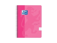 Notesbog Oxford Touch' A5+ m/140 sider kvadreret pink (5 stk.)