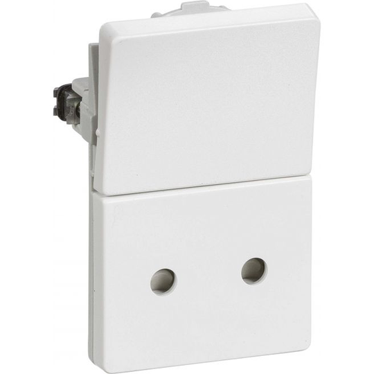 LK Fuga Stikkontakt Uden Jord 1 1/2 Modul, 2p Hvid - 501D61142L