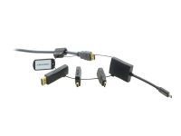Kramer Electronics AD-RING-5, Sort, DisplayPort hanstik - HDMI hunstik, HDMI hunstik - mini HDMI hanstik, Mini DisplayPort hanstik -...