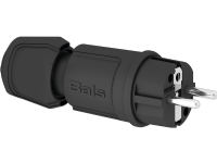 BALS Slagfast stikprop schuko 16A 250V IP44, med Multi-Grip, polyamid. Farve sort