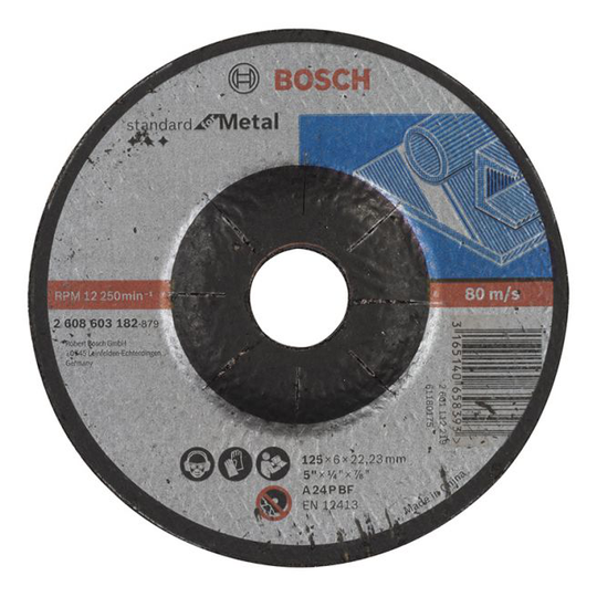 Bosch Skrubskive Metal 125x6mm Krøp Std - 2608603182