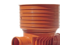 Rense-insp.brønd 425-200mm T1 - lige gennemløb. Uponor PP