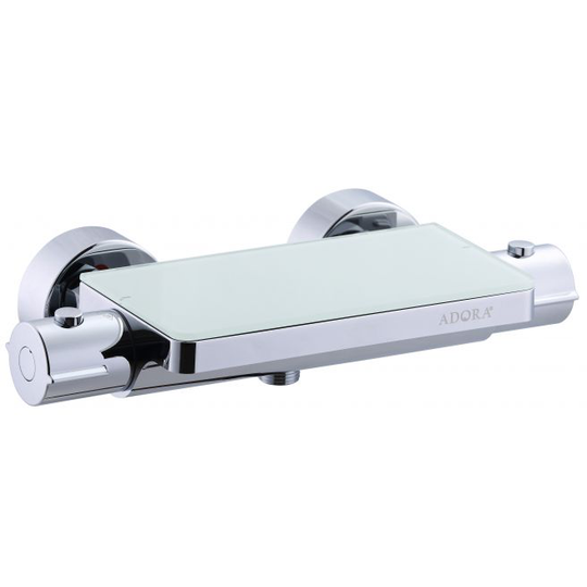 ADORA Exigo Comfort Plus CC150 term.armatur, krom hvid glas